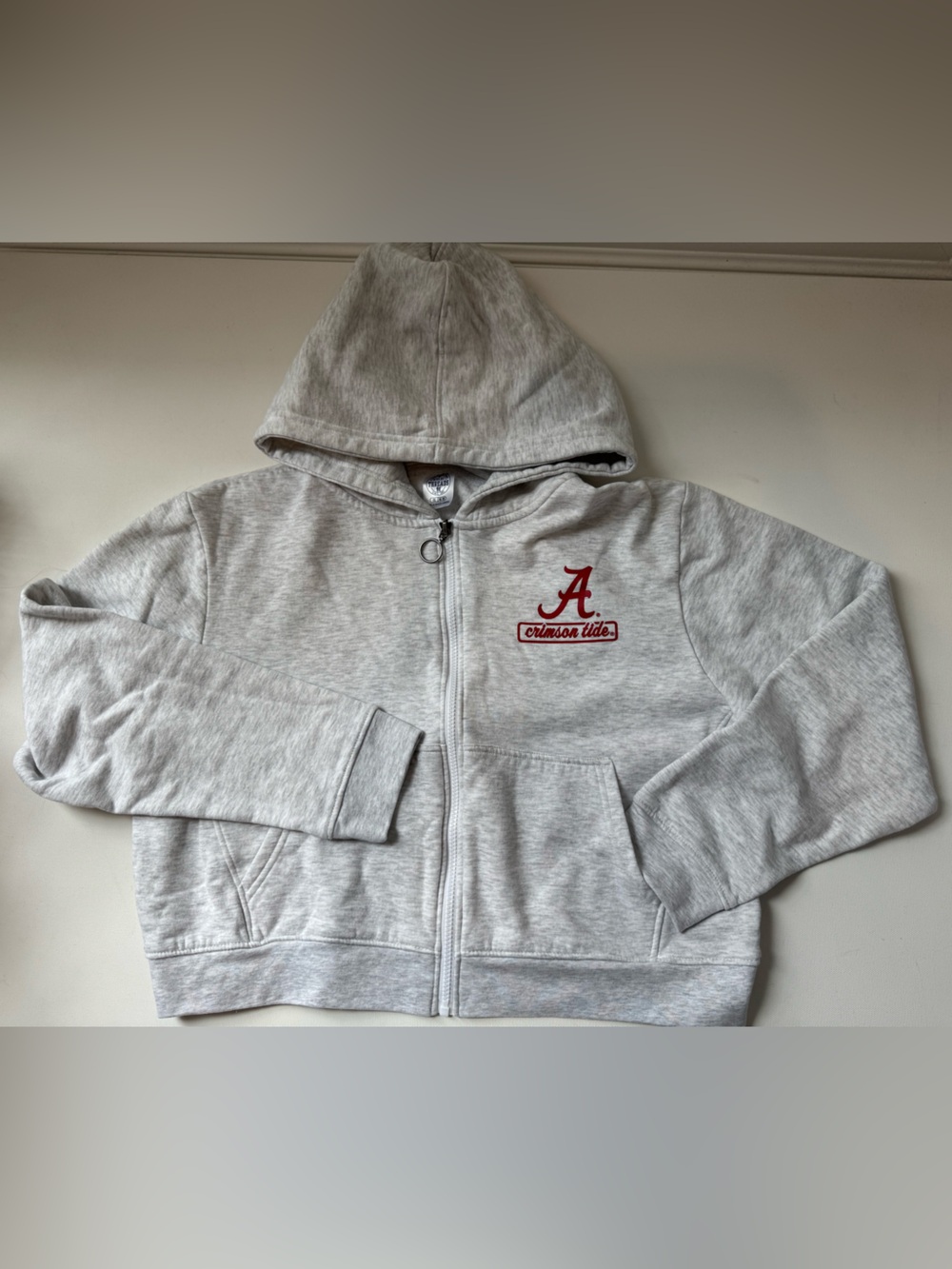 Alabama Crimson Tide Rivalry Threads Kids XL 16/18 Full Zip Hoodie Gray